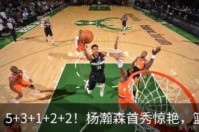 5+3+1+2+2！杨瀚森首秀惊艳，篮下轻巧吃饼，命中三分后全队起立